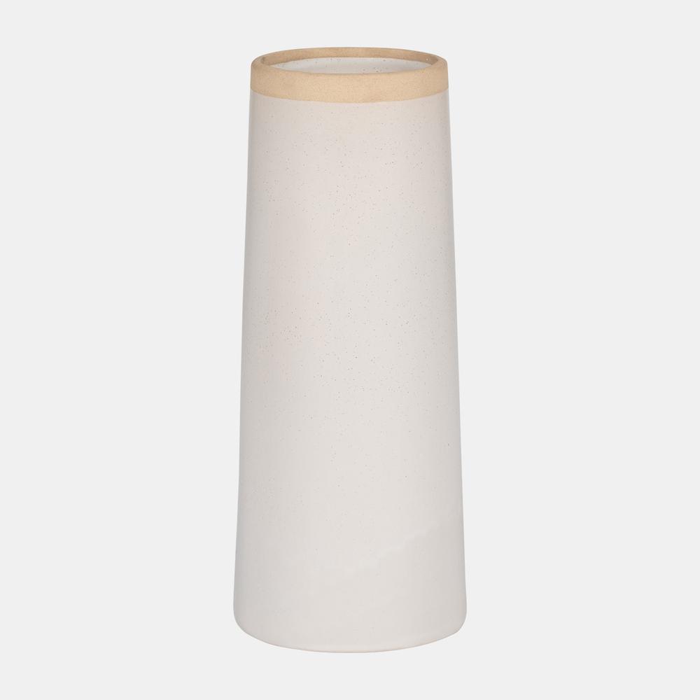 Cer, 10" Dandelion Vase, Ivory. Picture 3