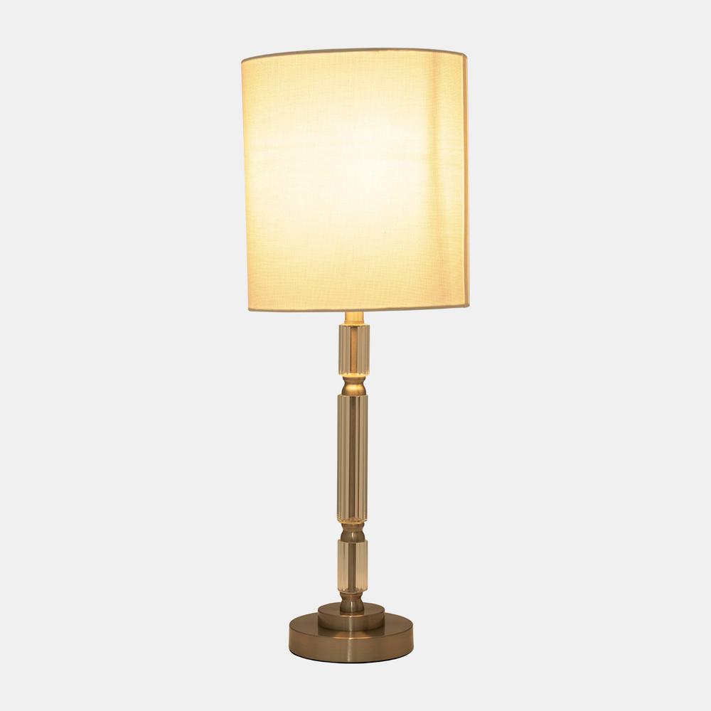 S/2 Crystal 24" Table Lamp, Silver. Picture 2