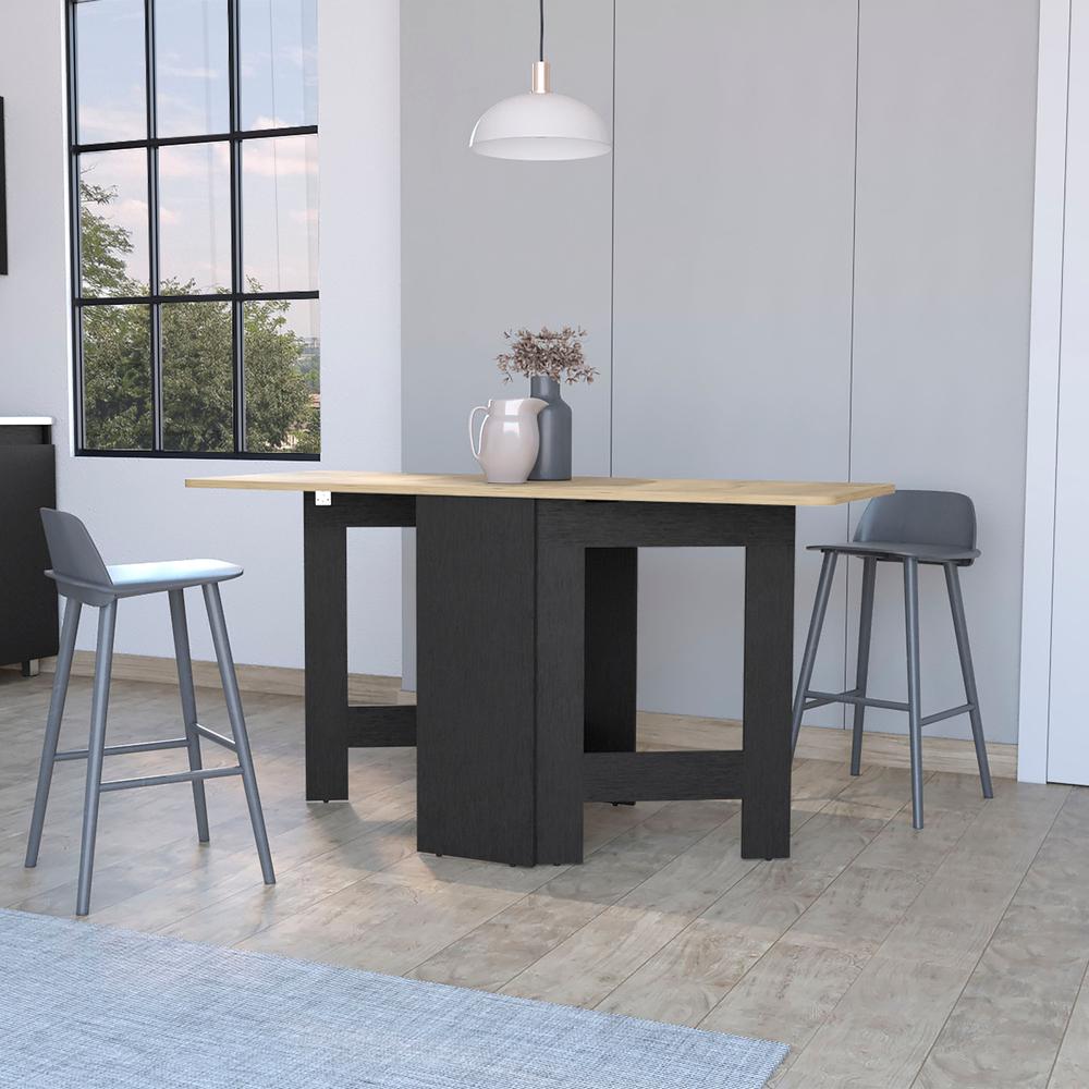 Kailua Folding Dining Table, Space-Saving, Foldable in 3 Forms. Picture 3