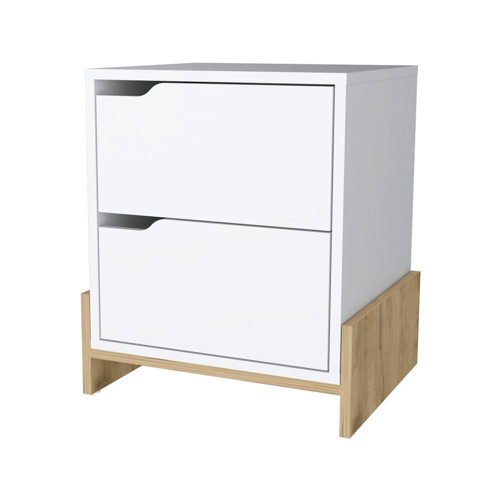 Lovell Nightstand with Sturdy Base and 2-Drawers. Picture 1