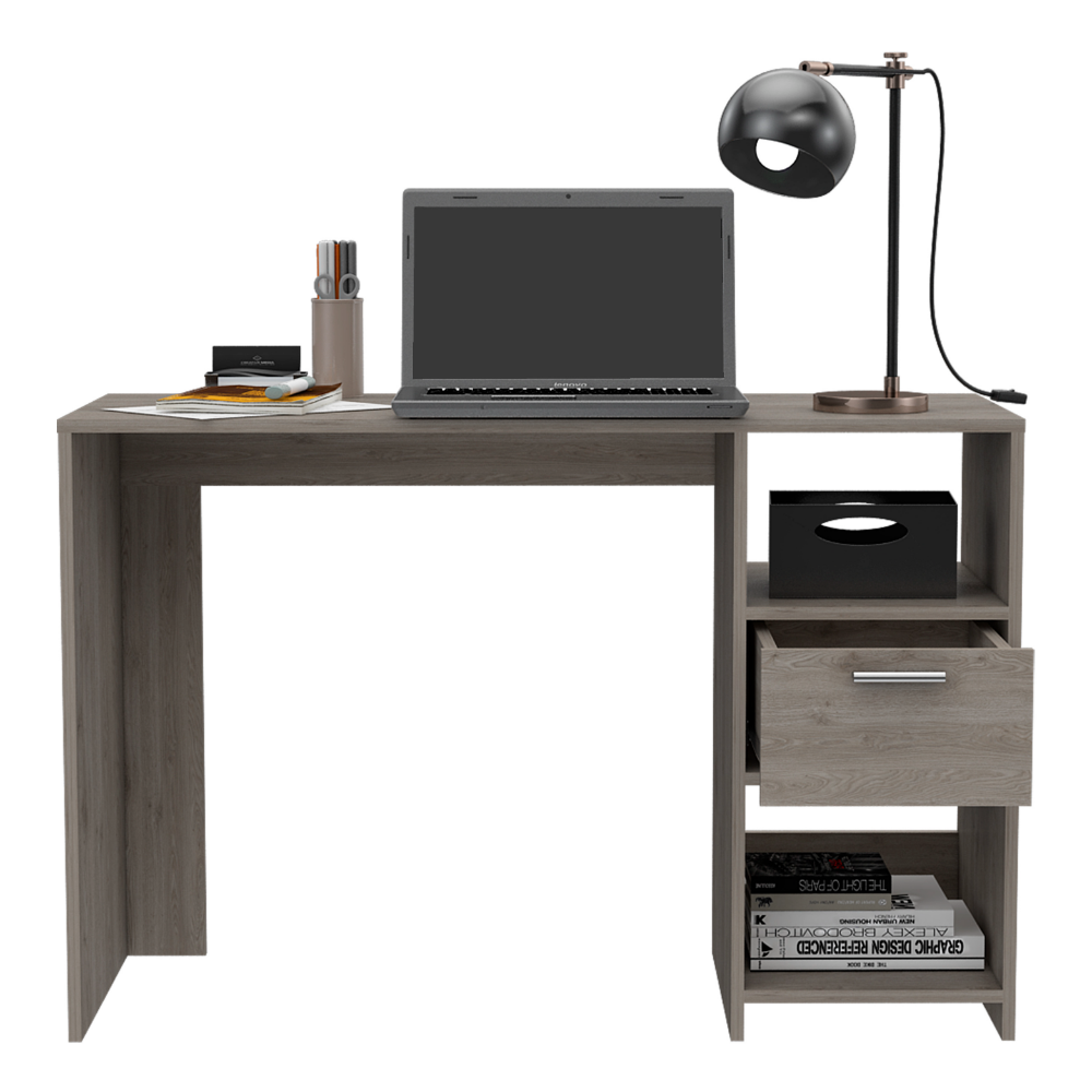 Arlington Computer Desk with 2-Open Storage Shelves and Drawer with Handle. Picture 6