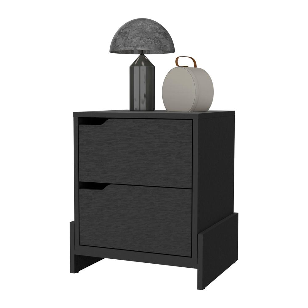 Lovell Nightstand with Sturdy Base and 2-Drawers. Picture 6