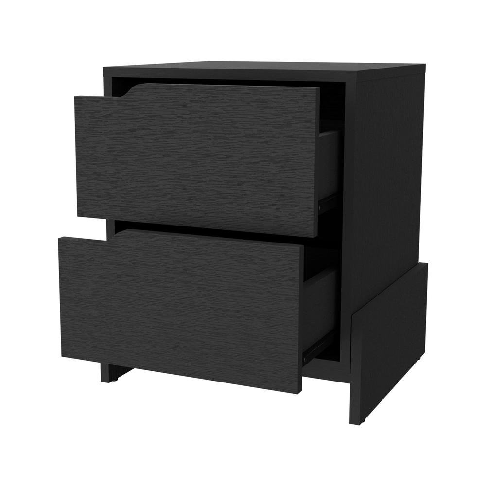 Lovell Nightstand with Sturdy Base and 2-Drawers. Picture 5