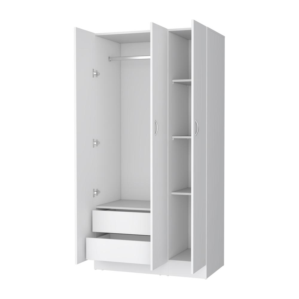 Casper Wardrobe with 2-Drawers, Hanging Rod and 3-Doors. Picture 5