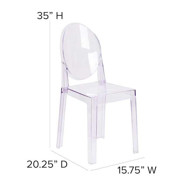 Acrylic Louis Ghost Side Chair, Clear - Set of 1. Picture 4