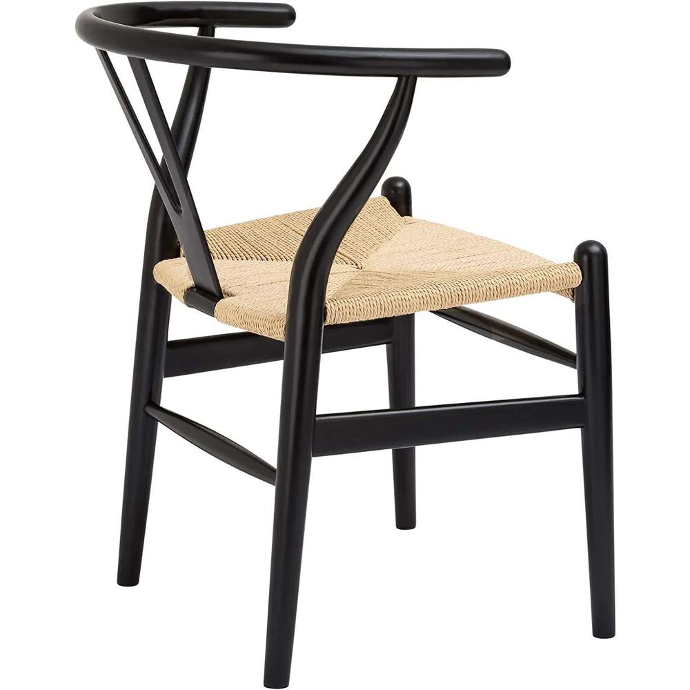 Wishbone Wood Chair Black - Set of 2. Picture 4