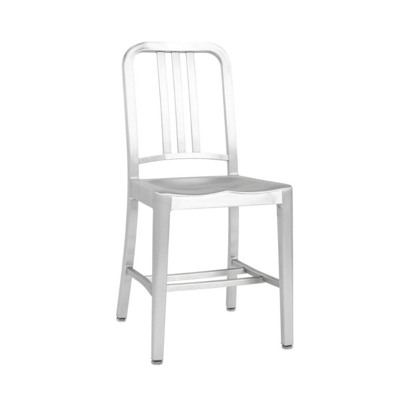 Modern Side Dining Chair Aluminum Chair Cafe Chair - Set of 2, Aluminum. Picture 1