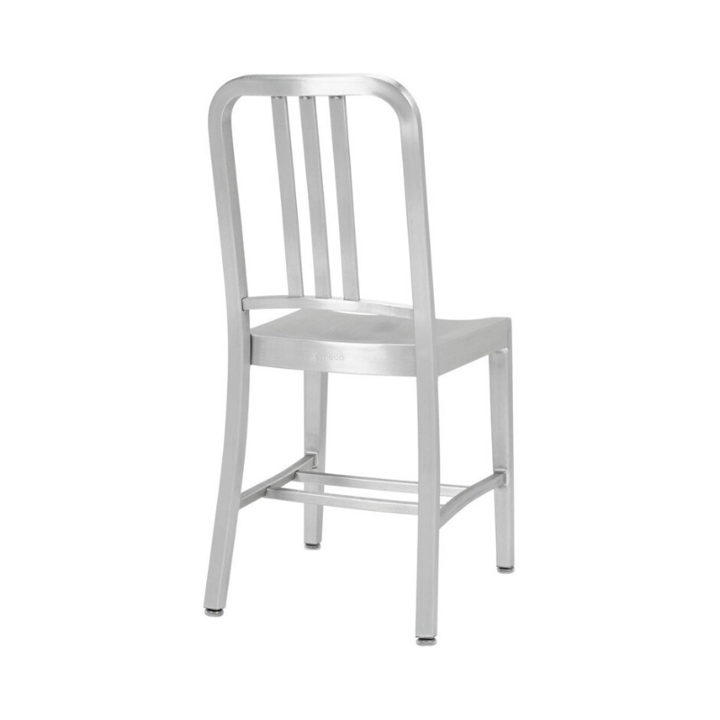 Modern Side Dining Chair Aluminum Chair Cafe Chair - Set of 2, Aluminum. Picture 4