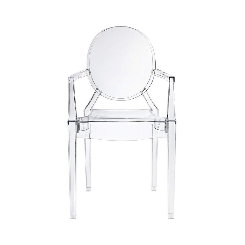Acrylic Louis Ghost Armchair, Clear - Set of 2. Picture 1