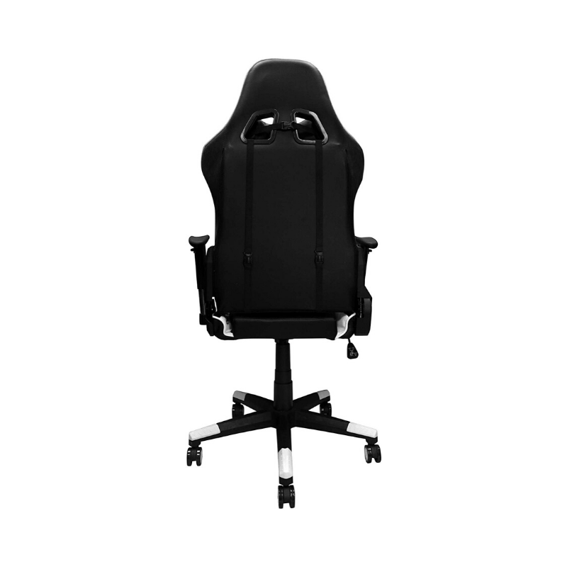 Ergonomic Racing Gaming Chair with Head Cushions and Adjustable Armrest - White. Picture 5