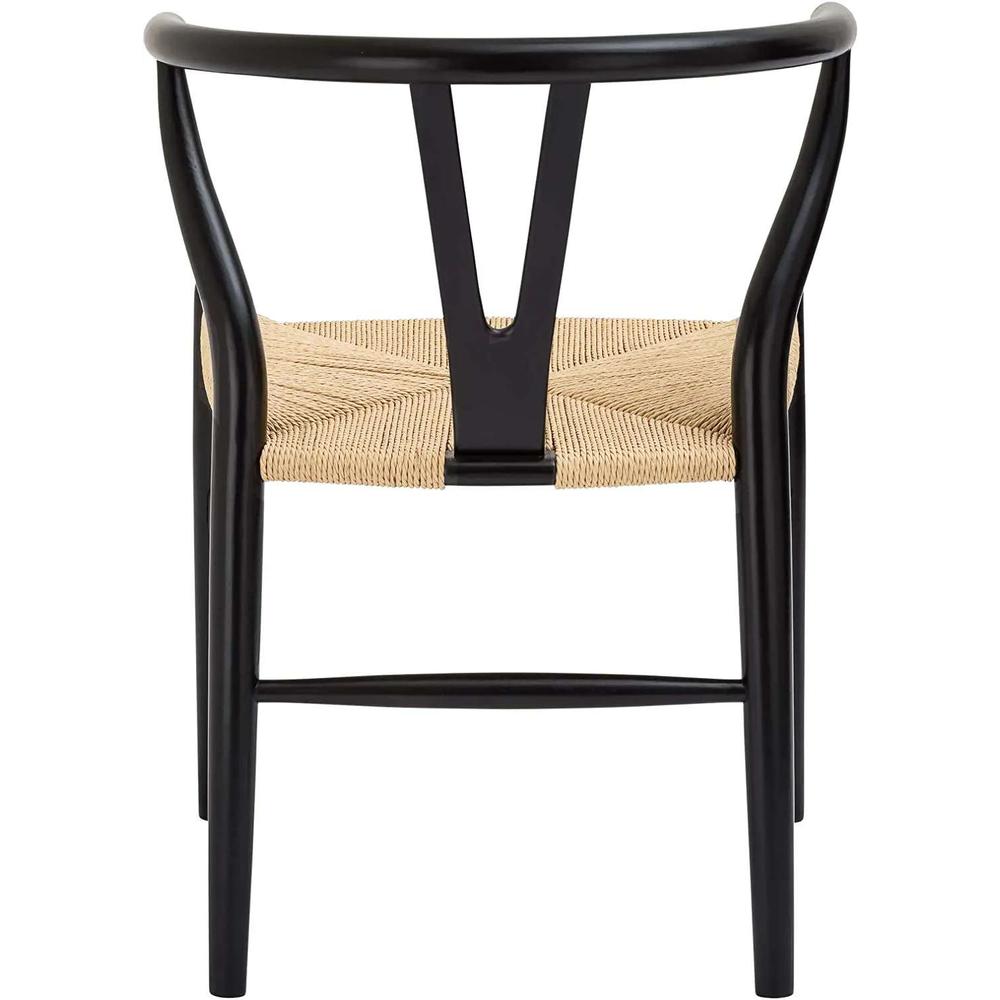 Wishbone Wood Chair Black - Set of 1. Picture 3