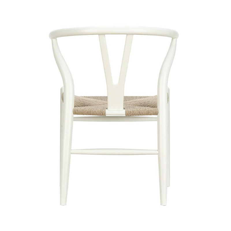 Wishbone Wood Chair White - Set of 1. Picture 3