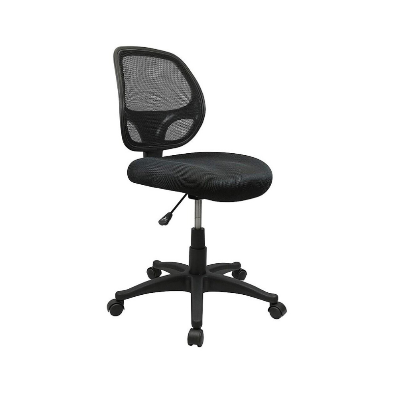 Mid-Back Black Mesh Computer Chair - Without Arms. Picture 1