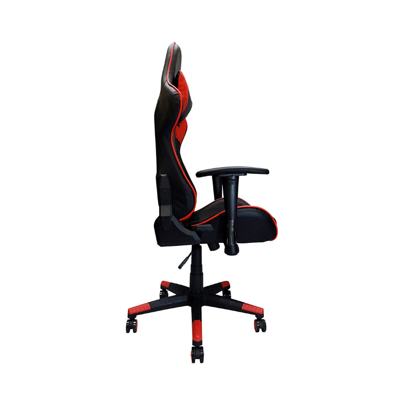 Ergonomic Racing Gaming Chair with Head Cushions and Adjustable Armrest - Red. Picture 3