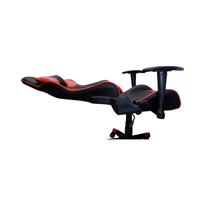 Ergonomic Racing Gaming Chair with Head Cushions and Adjustable Armrest - Red. Picture 4