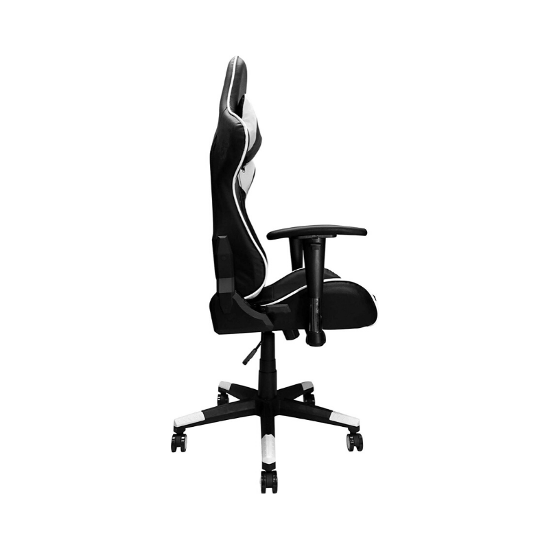 Ergonomic Racing Gaming Chair with Head Cushions and Adjustable Armrest - White. Picture 3