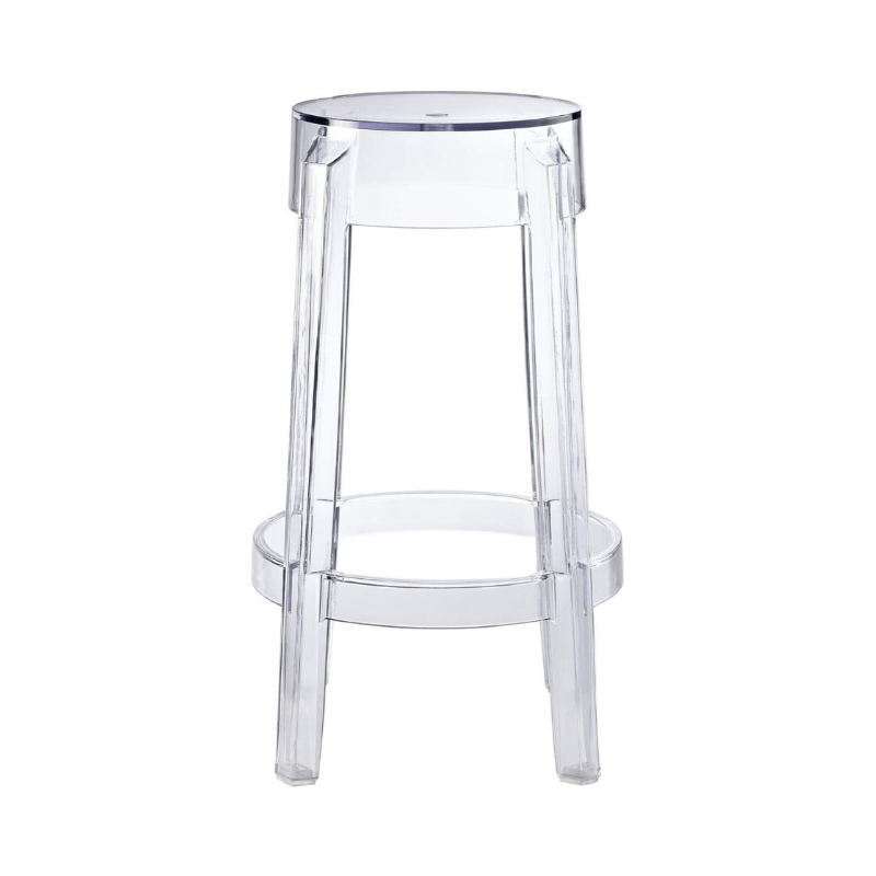 Ghost Transparent Backless Counter Stool. Picture 1
