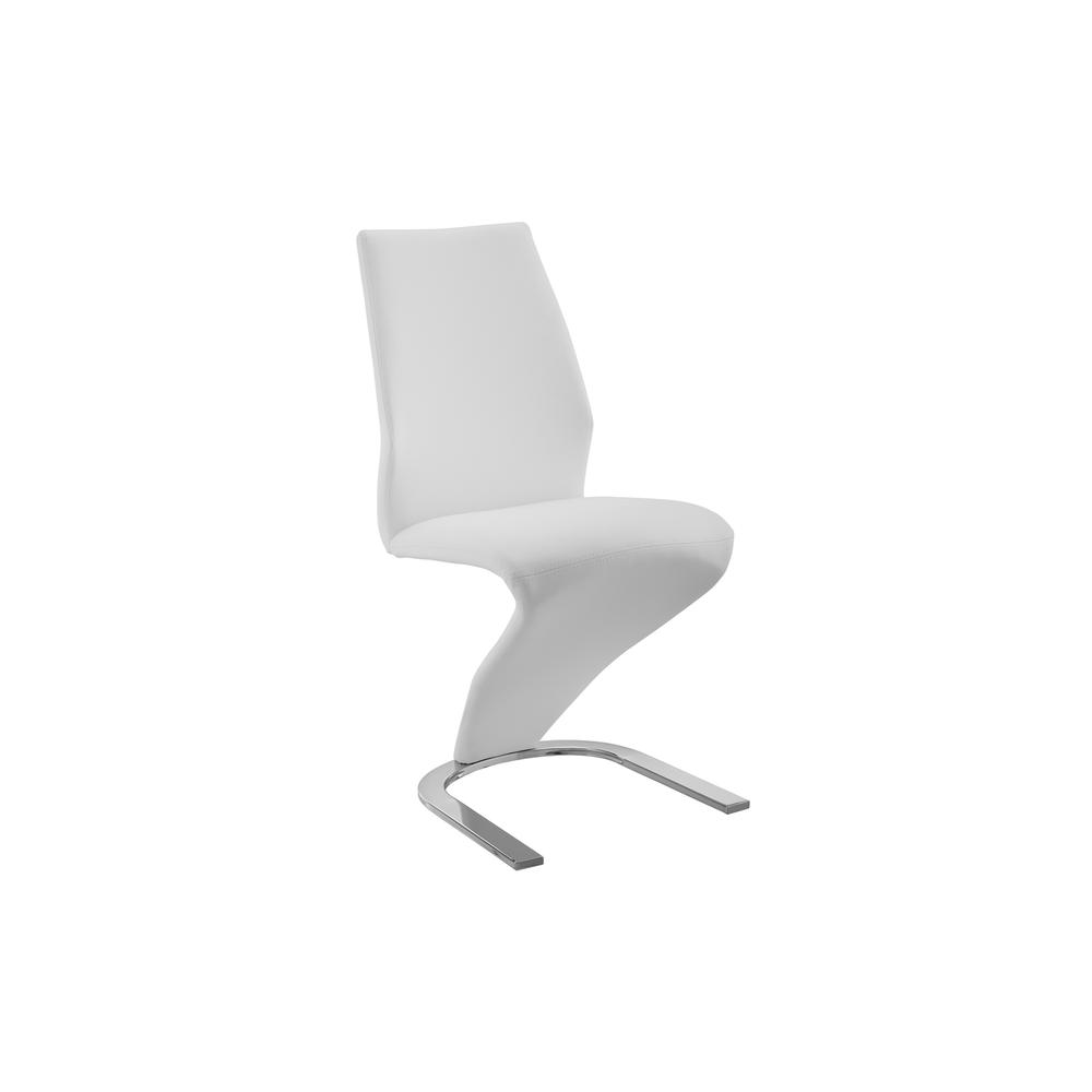 Boulevard Set of 2 dining chair in white pu leather.. Picture 2