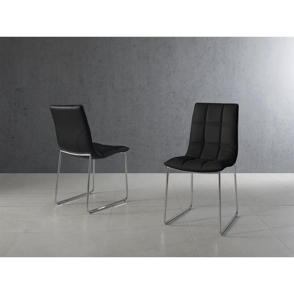 Leandro dining chair in black pu leather.. Picture 2