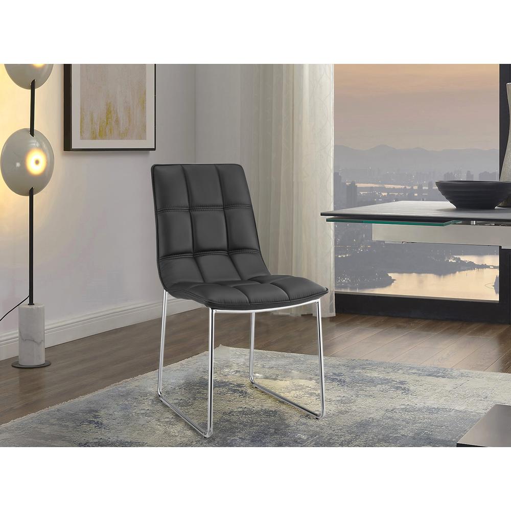 Leandro dining chair in black pu leather.. Picture 4