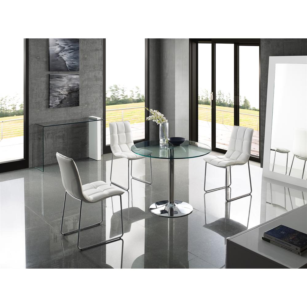 Leandro dining chair in white pu leather.. Picture 6