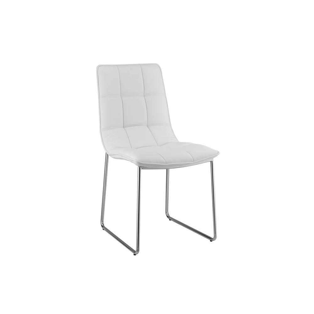 Leandro dining chair in white pu leather.. Picture 2