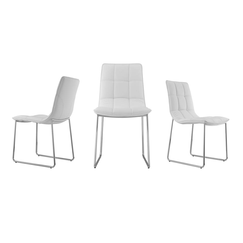 Leandro dining chair in white pu leather.. Picture 9