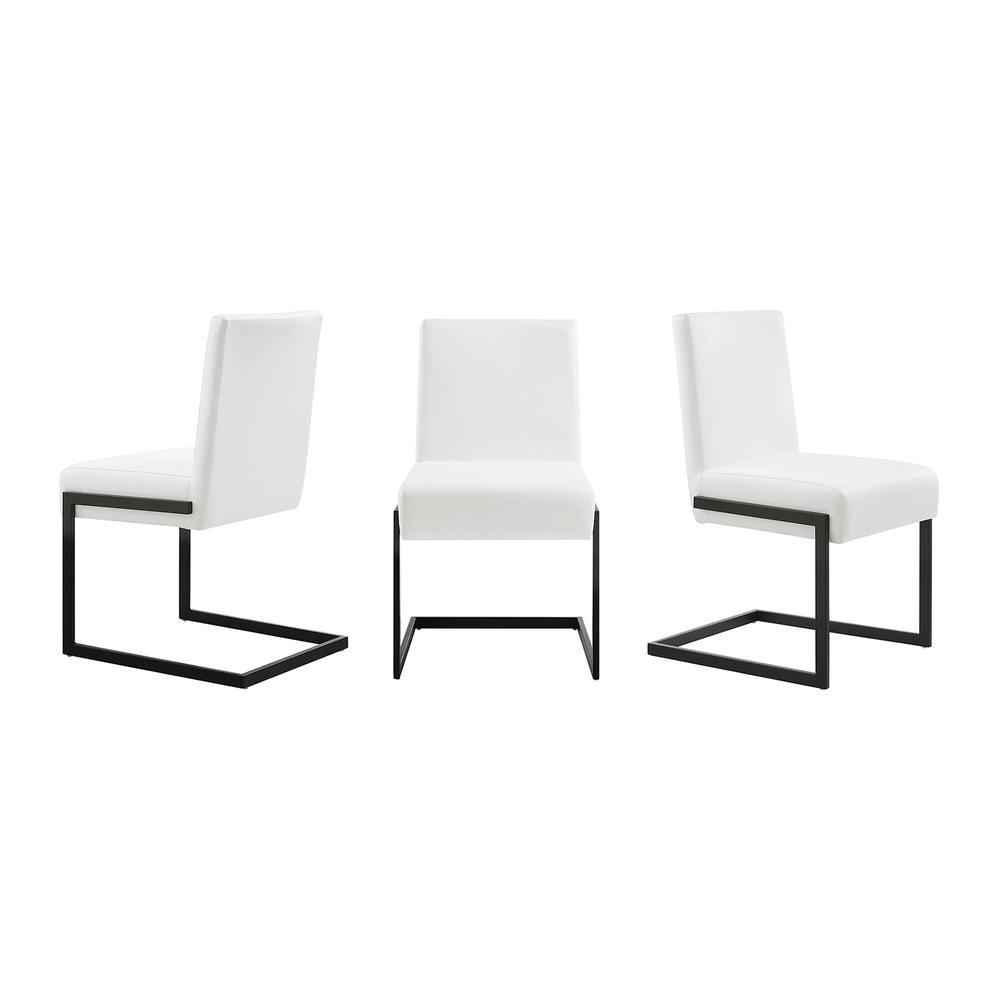 Fontana Set of 2 dining chair in white pu leather.. Picture 2