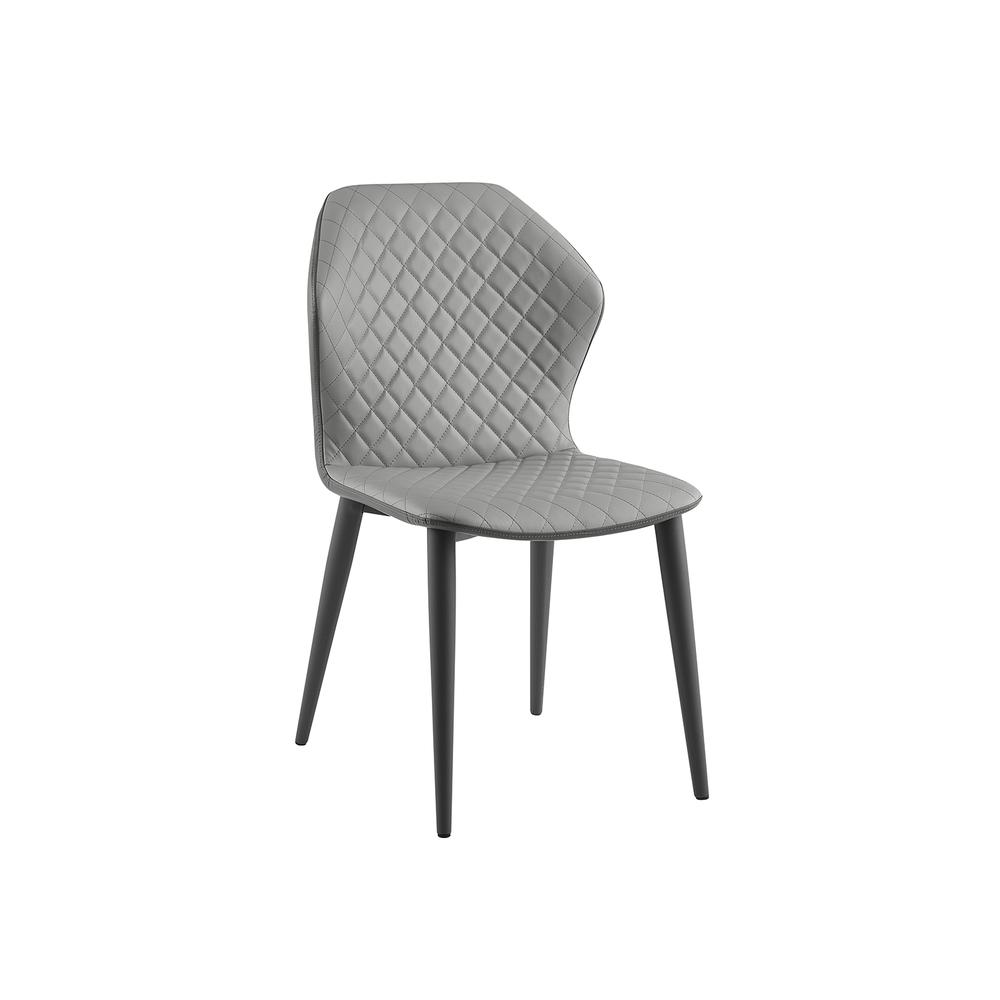 Olivia dining chair in gray pu leather.. Picture 3