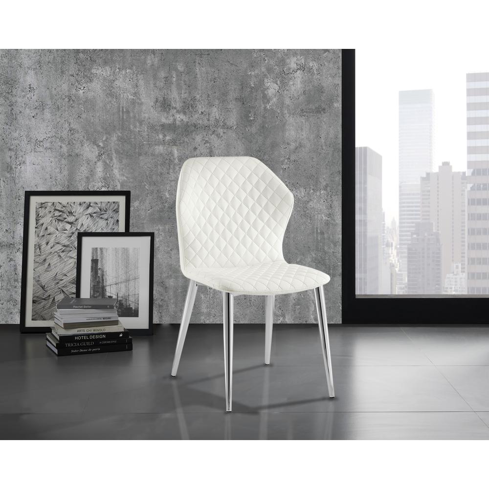 Olivia dining chair in white pu leather.. Picture 6