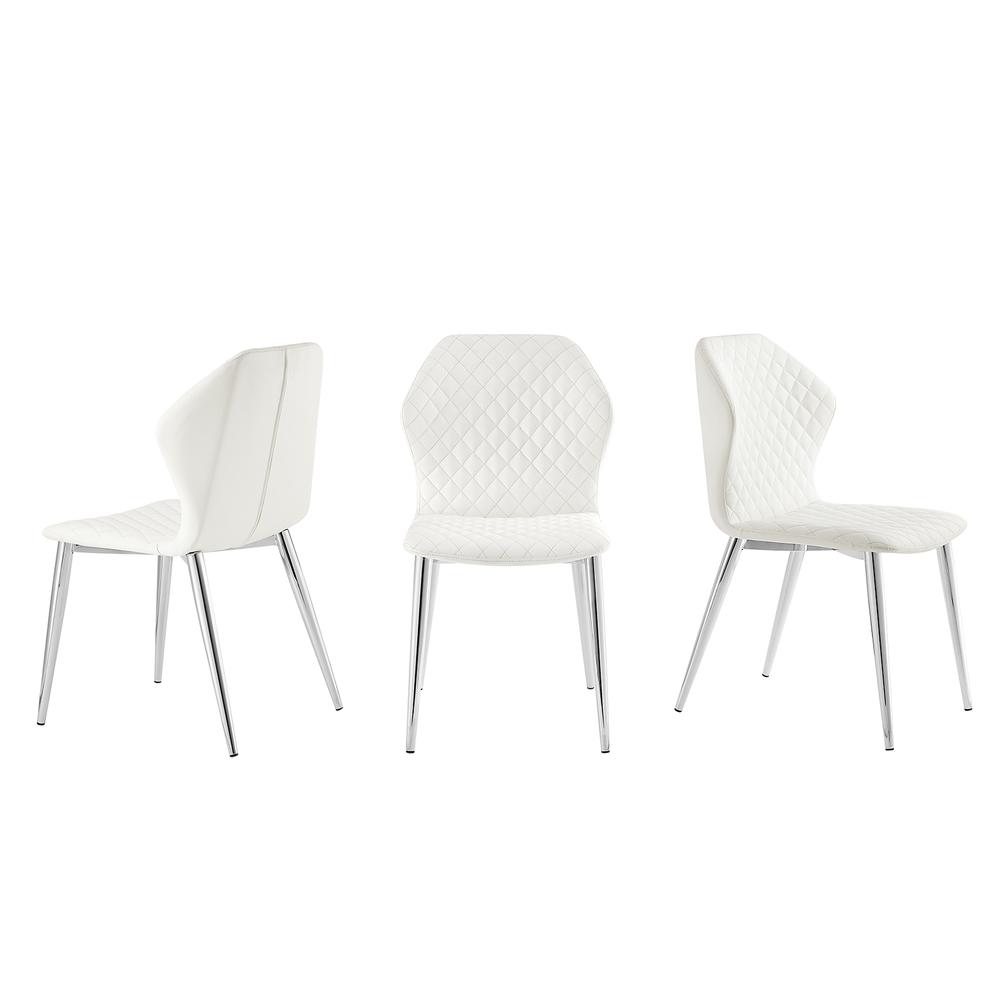 Olivia dining chair in white pu leather.. Picture 7