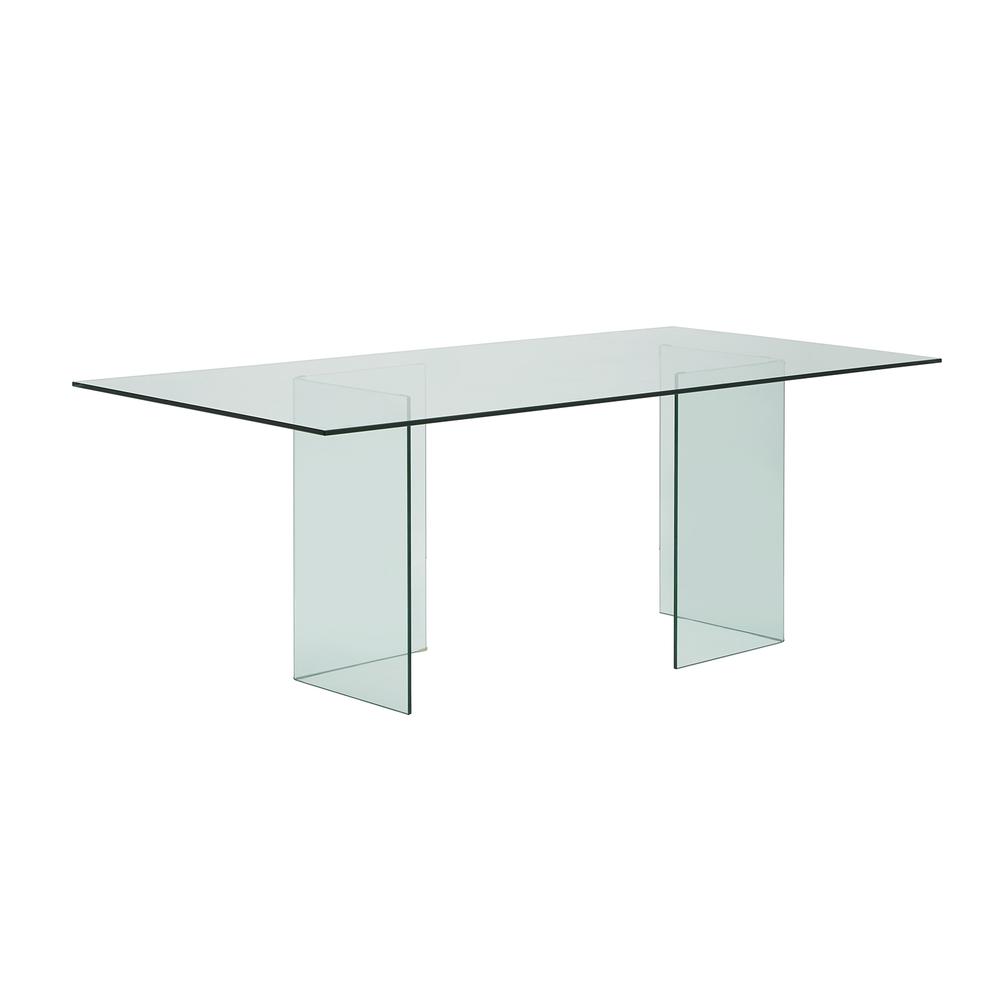 Miami dining table with clear base and clear top.. Picture 1