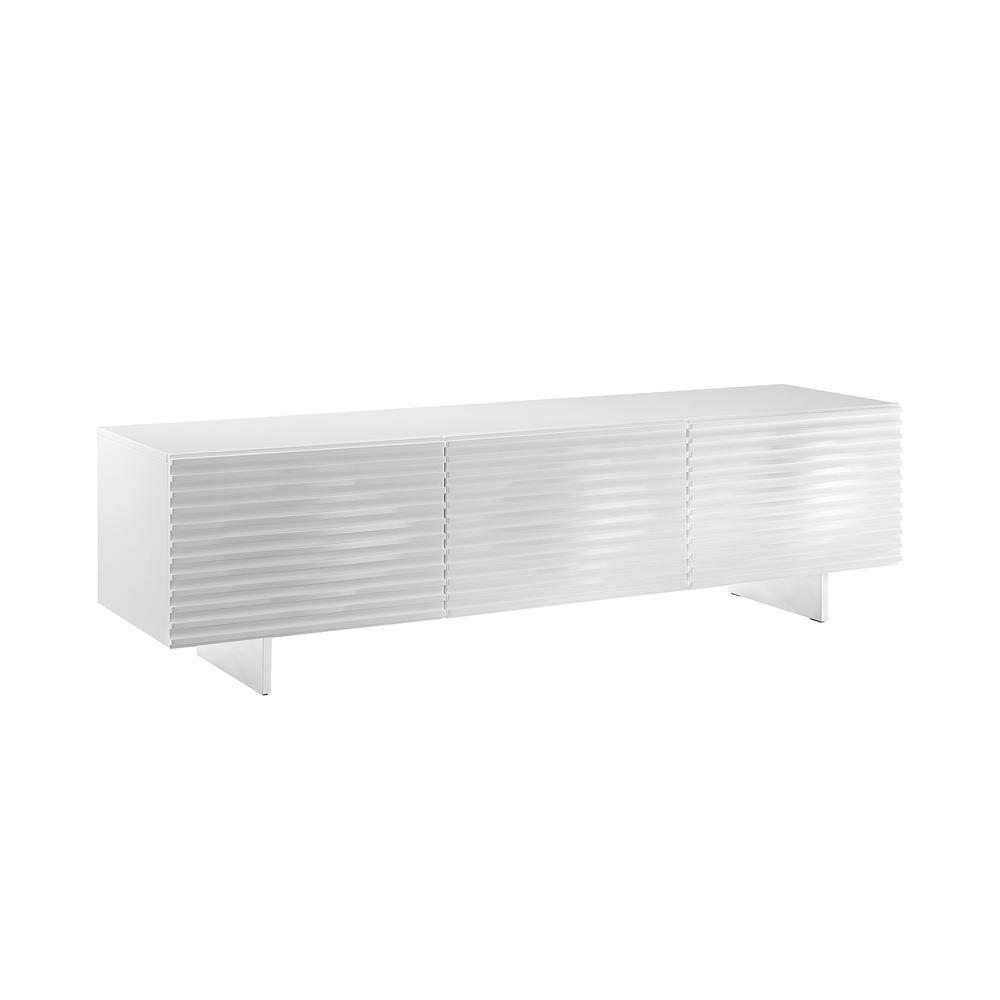 Moon entertainment center in white high gloss with storage.. Picture 1