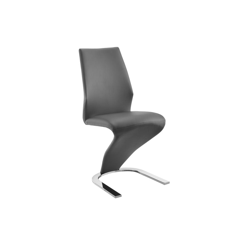 Boulevard dining chair in gray pu leather.. Picture 1