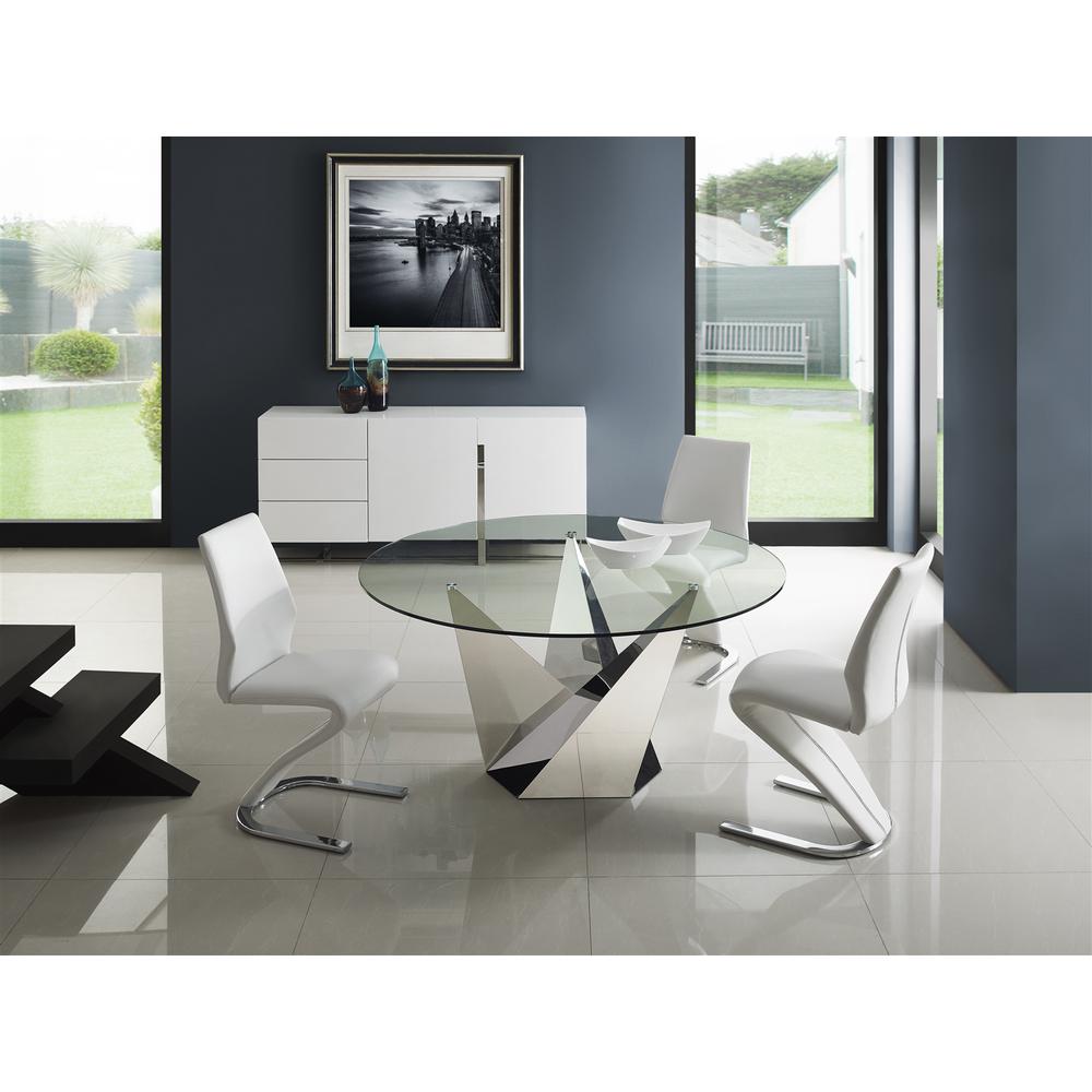 Boulevard dining chair in white pu leather.. Picture 8
