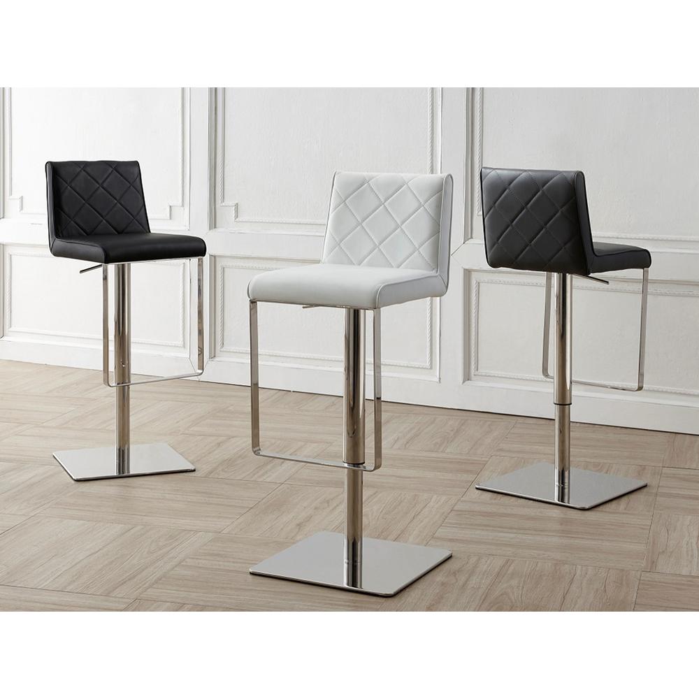 Loft adjustable 360 swivel bar stool in dark gray pu-leather.. Picture 1