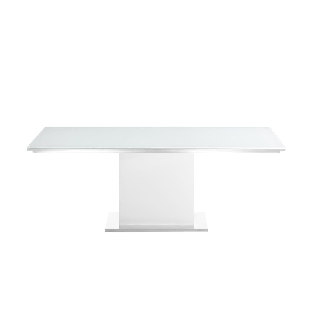 Bianca dining table with white base and white top.. Picture 3