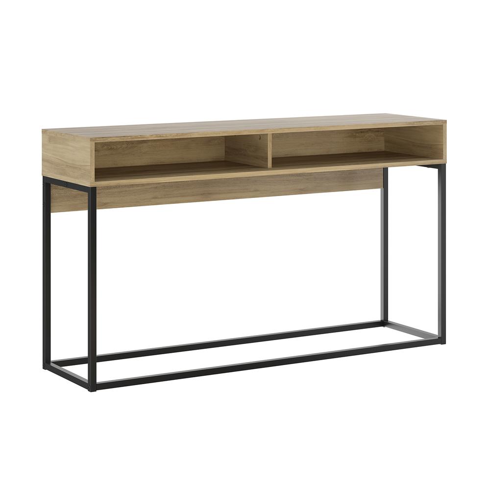 Noa console table in oak laminate with storage.. Picture 1
