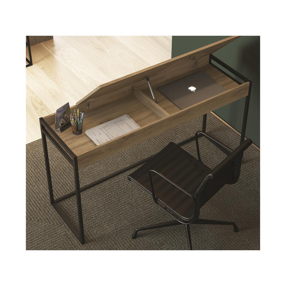 Noa office desk in oak laminate with storage.. Picture 5