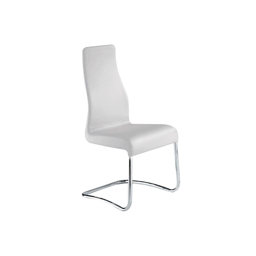 Florence dining chair in white top grain leather.. Picture 2
