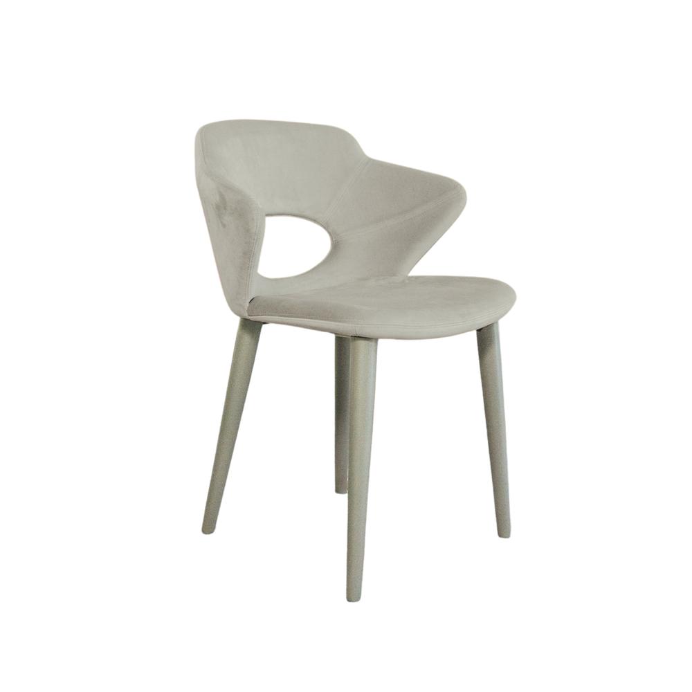 Marilyn dining chair in gray velvet fabric.. Picture 11