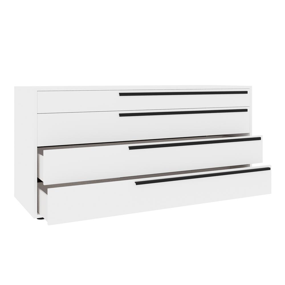 Carter dresser in white high gloss w black handles. Picture 5