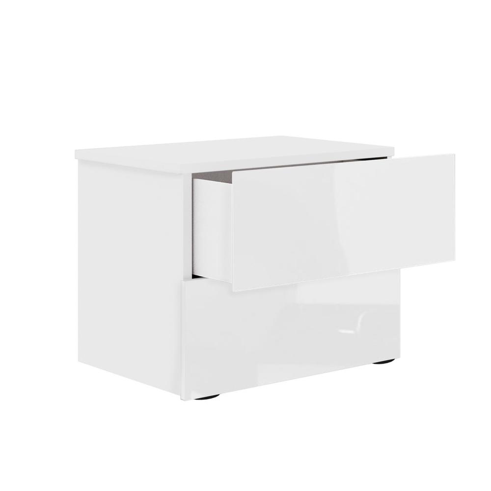 Ayla nightstand in white high gloss.. Picture 1