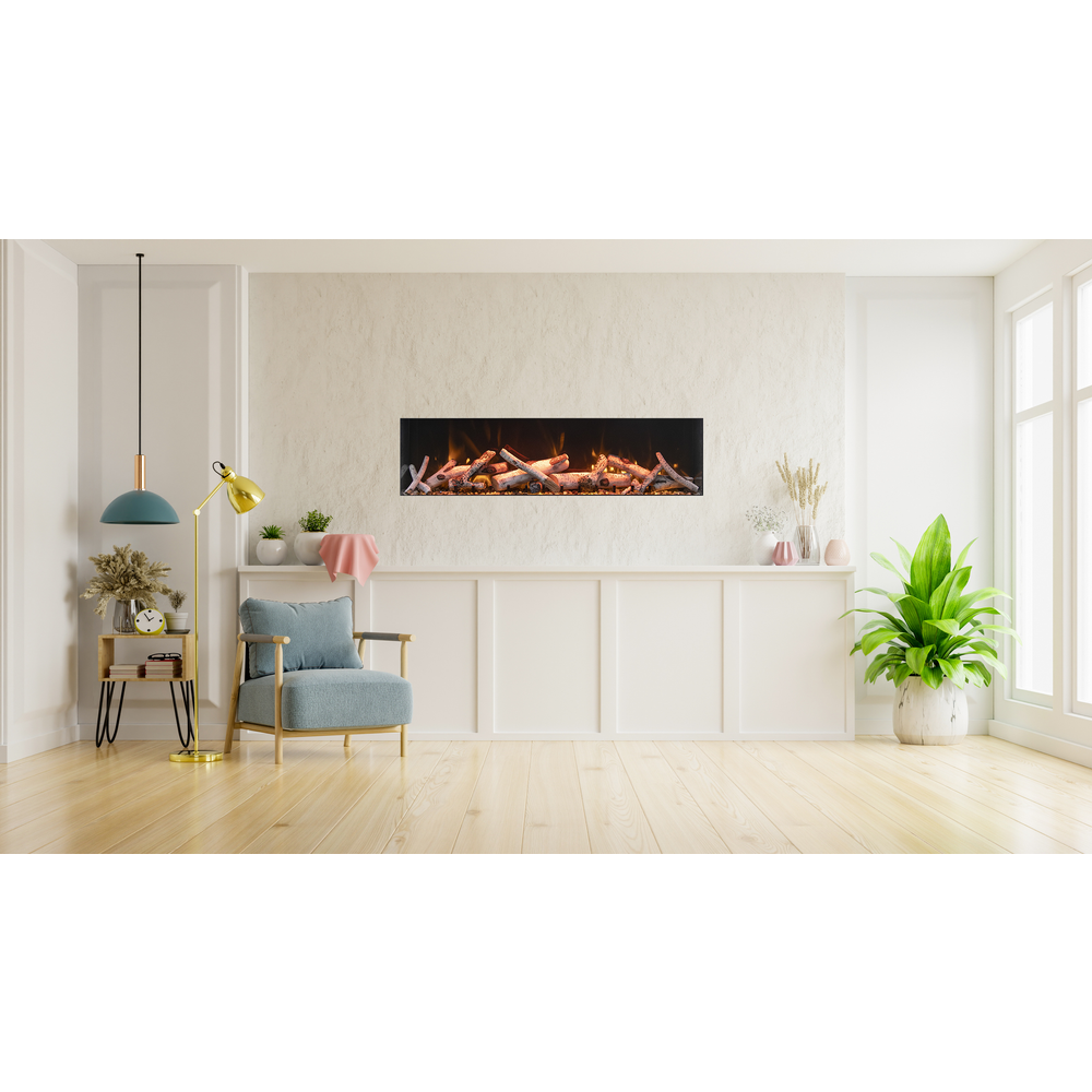 45" Deep Indoor or Outdoor Electric Built-in Fireplace. Picture 2