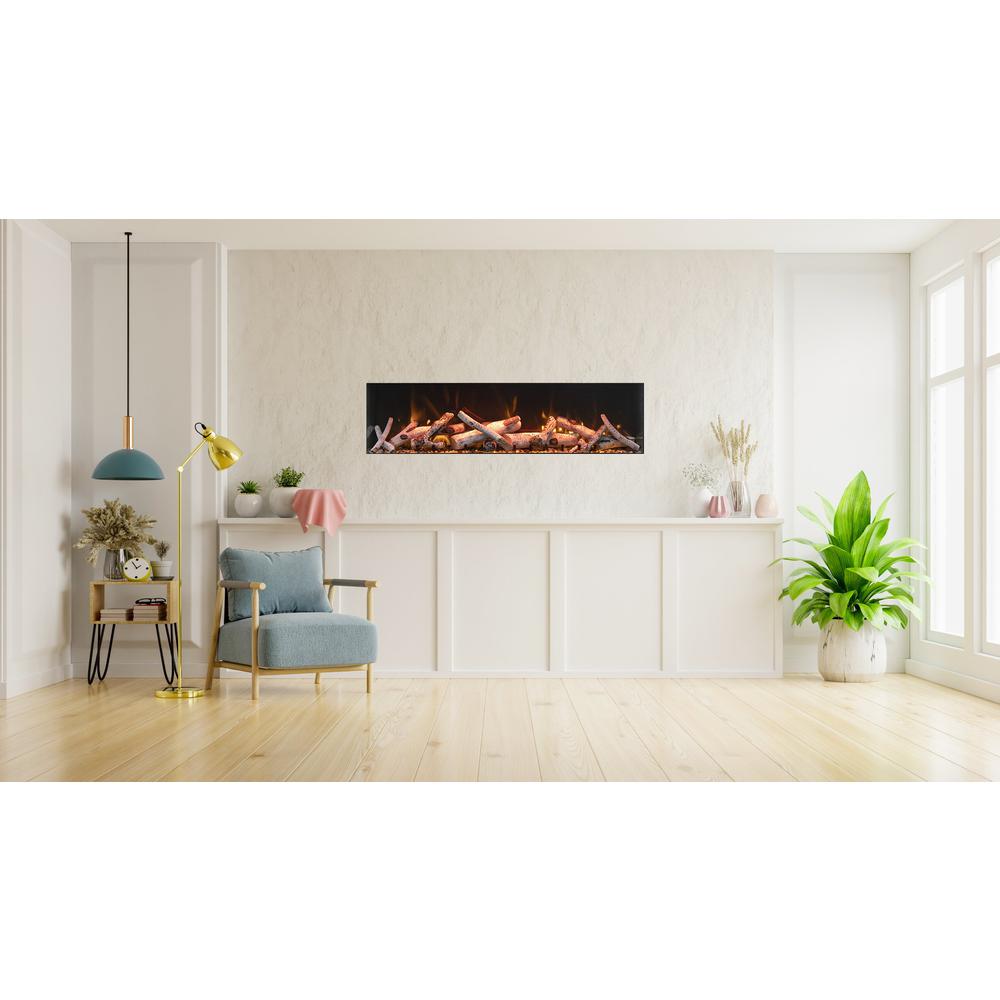 65" Deep Indoor or Outdoor Electric Built-in Fireplace. Picture 4