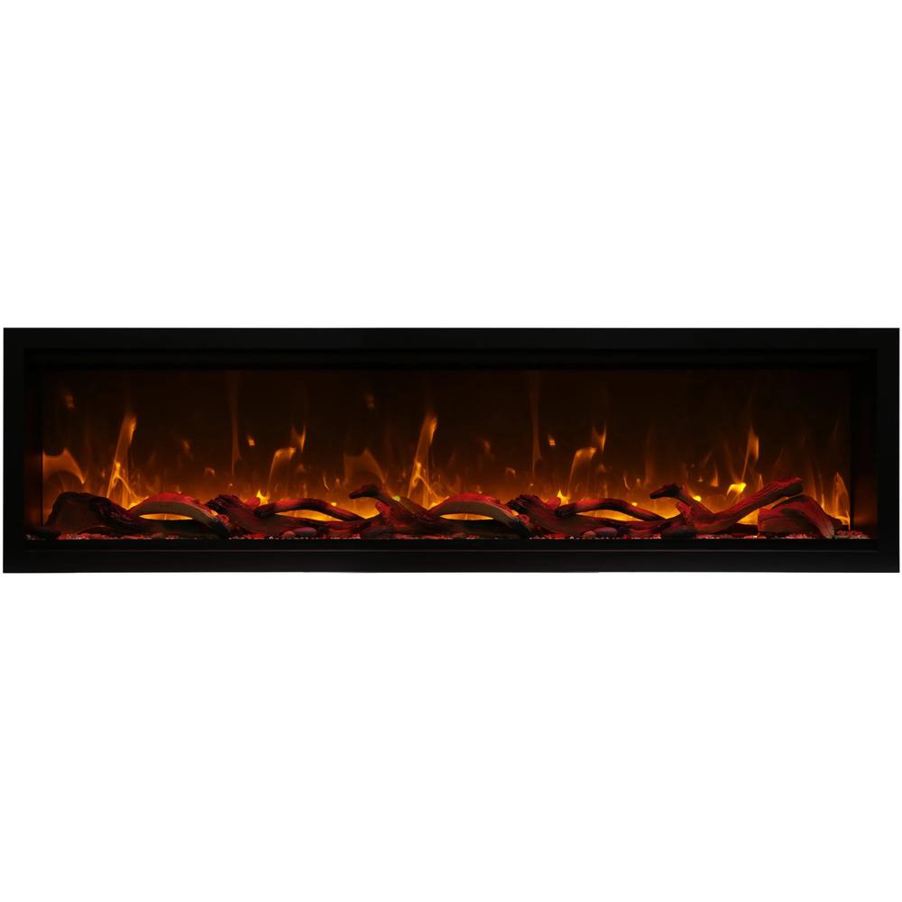 Smart 74" Extra Tall Clean face Electric Built-in Fireplace. Picture 1