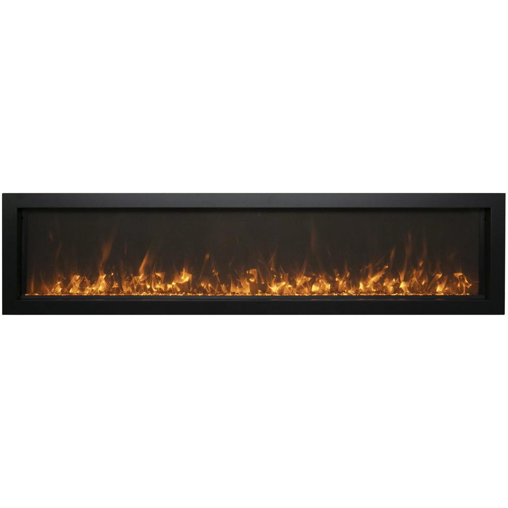 Electric Slim Built-in only comes with optional black steel surround Fireplace. Picture 1