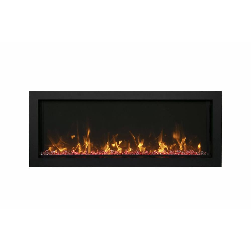 Extra Slim Indoor or Outdoor Electric Built-In only Electric Fireplace. Picture 1