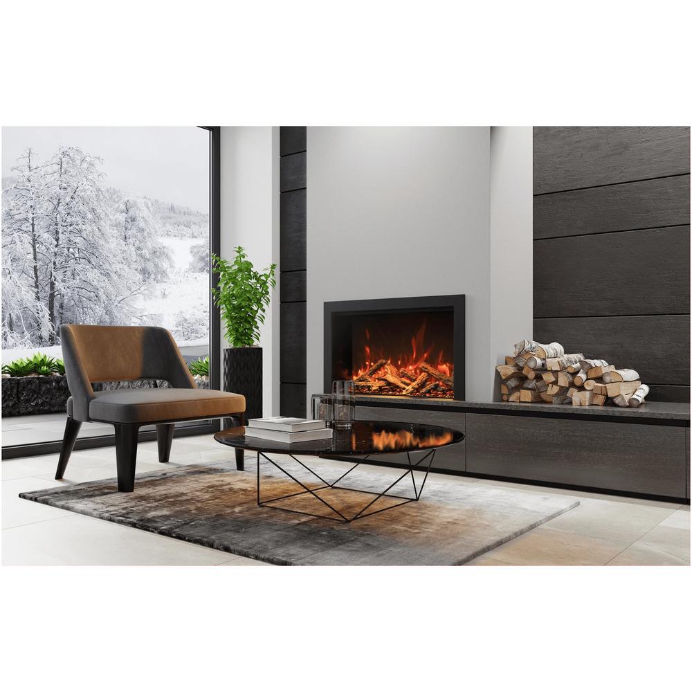 Smart 30” Fireplace – includes a steel trim, glass inlay, 10 piece log set. Picture 2