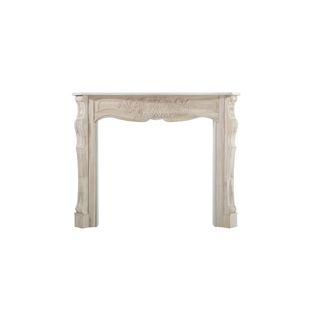 The Deauville 48" Fireplace Mantel Unfinished. Picture 2